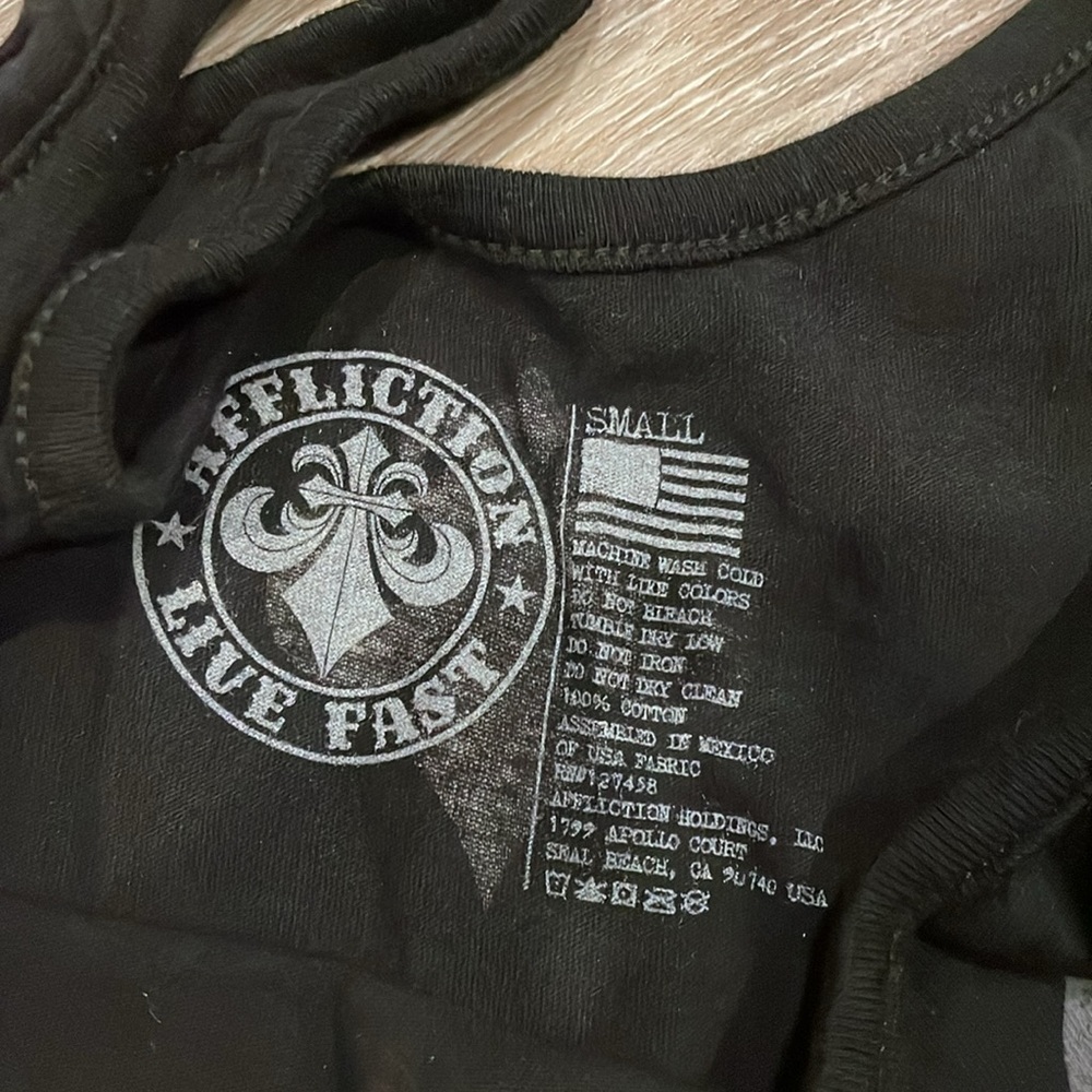 NWT - Affliction. “Bloodletter” cropped tank - oversized S; 3 sold, 1 available - Picture 3 of 4